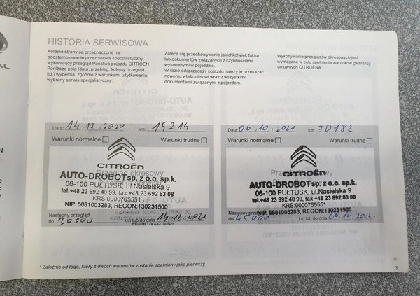 Citroen C3 cena 44800 przebieg: 132493, rok produkcji 2019 z Pionki małe 379